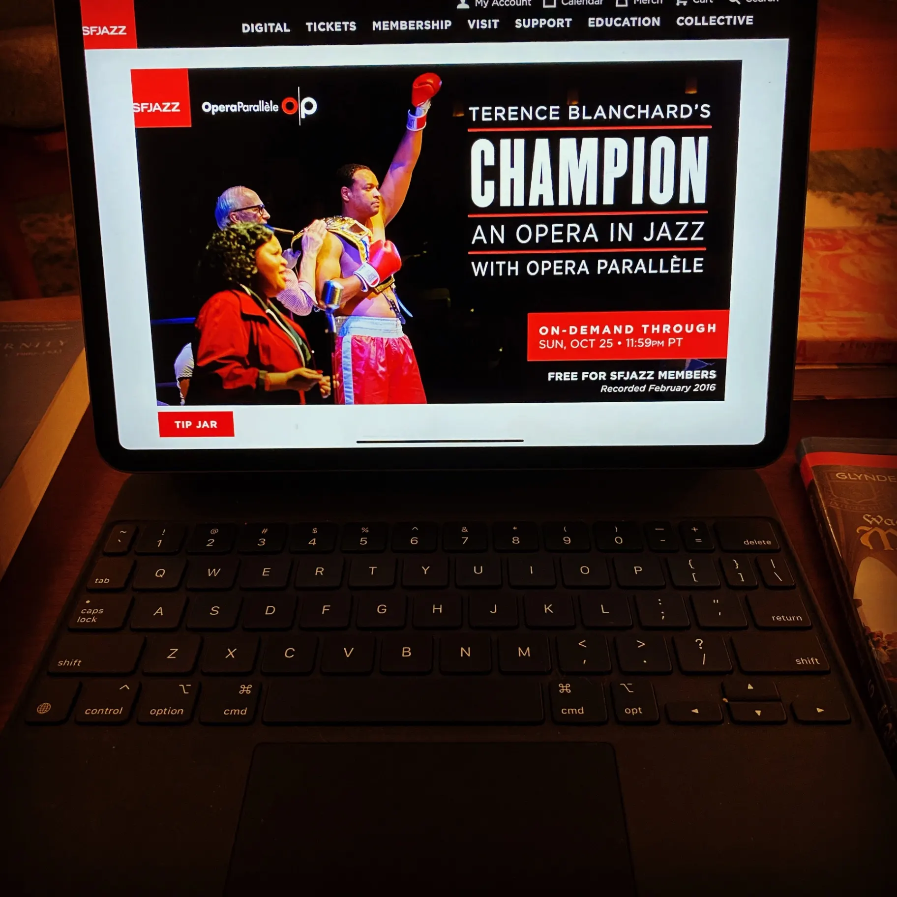 Laptop streaming Terence Blanchard's Champion presented by SFJazz and Opera Parallèle